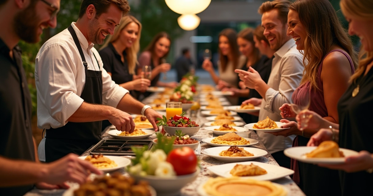 Evento em Orlando com serviço de crepe ao vivo 