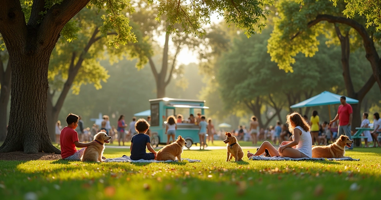 Encontro de famílias com pets em parque de Orlando 