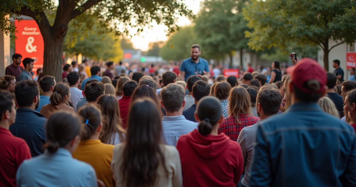 Reunião de candidato com eleitores em bairro popular 