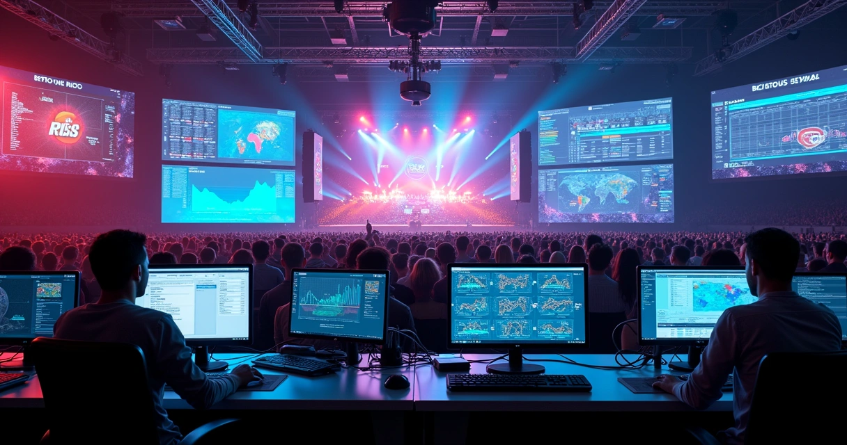 Rock in Rio usando painéis de dados em tempo real 