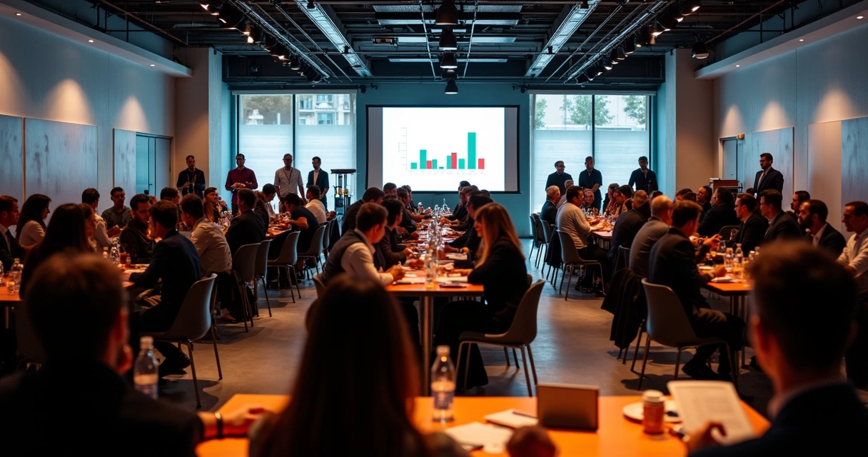 Evento de sellers de marketplace com palestras e networking profissional 