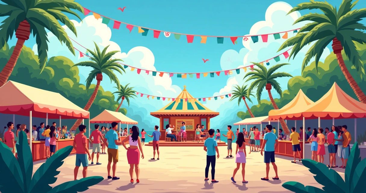 Festival cultural ao ar livre com música e arte em Miami 