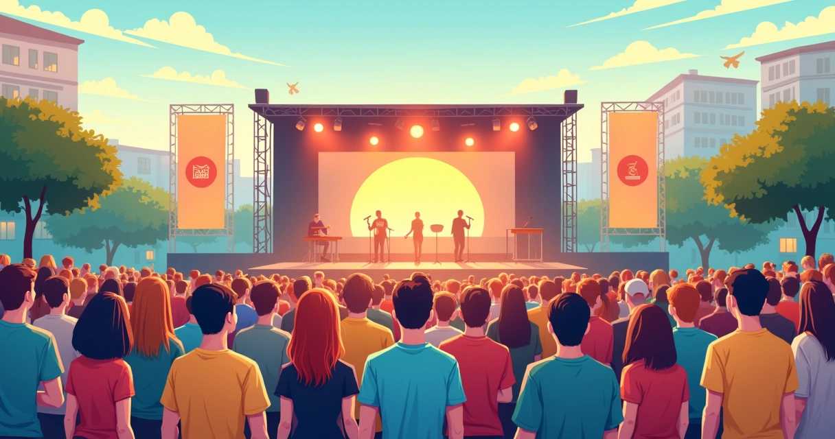 Equipe em evento empresarial vestindo camisetas personalizadas em Araçatuba.