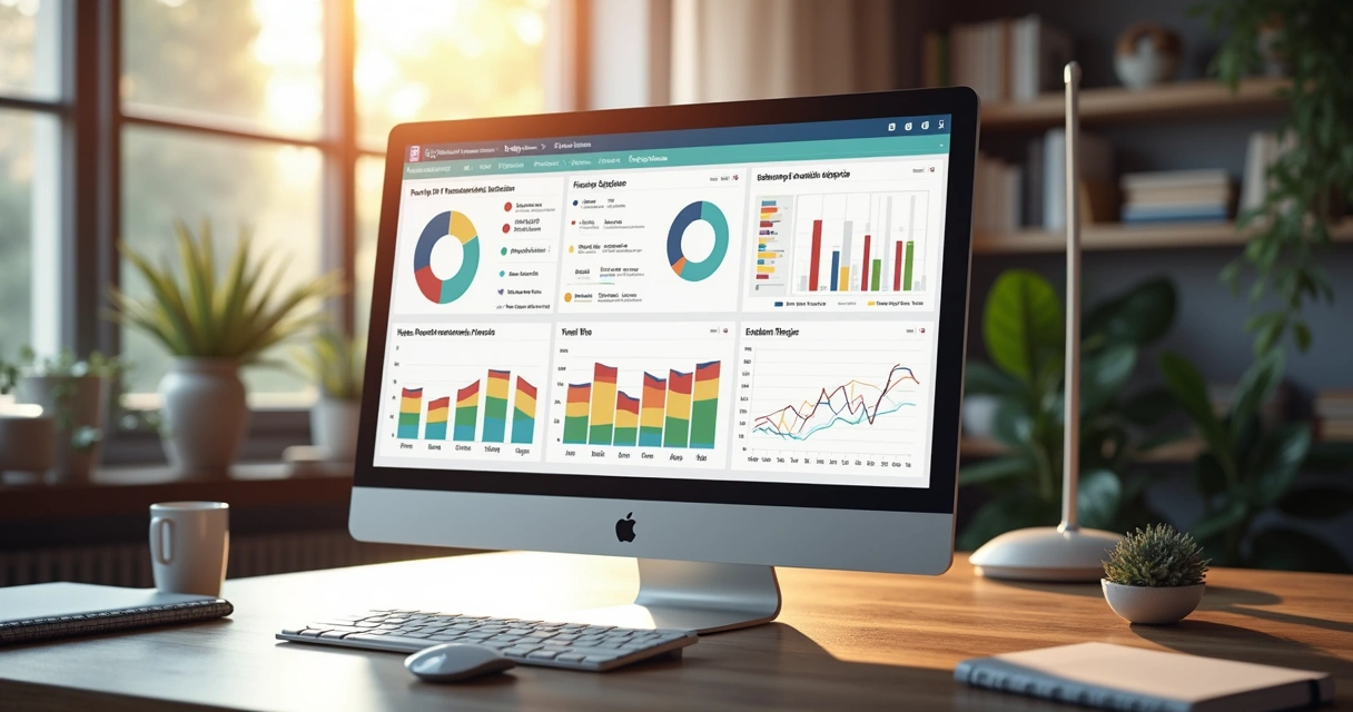 Dashboard do Power BI com gráficos coloridos e indicadores mostrando correções e melhorias em processo de análise de dados 