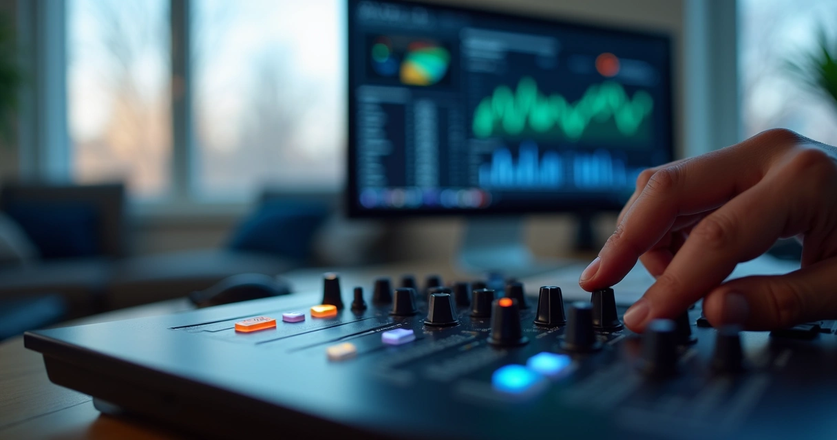 Mão ajustando controles para evitar desperdício de orçamento Facebook 