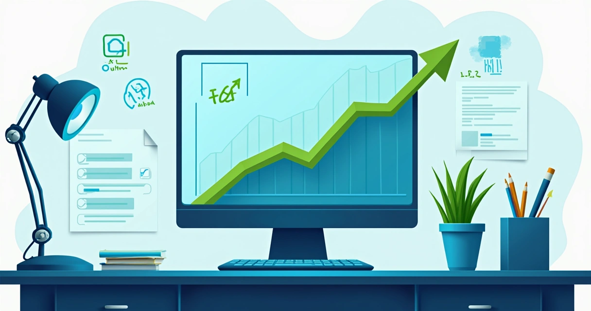 Gráfico de desempenho de simulado do ENEM subindo