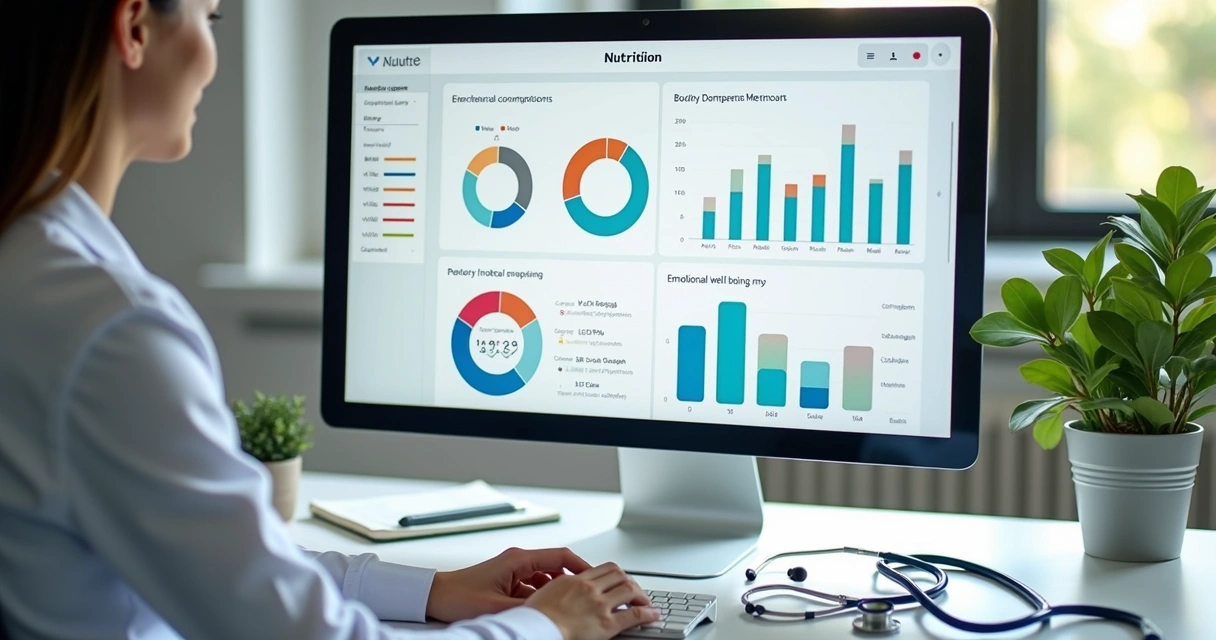 Painel digital com evolução de indicadores de nutrição 