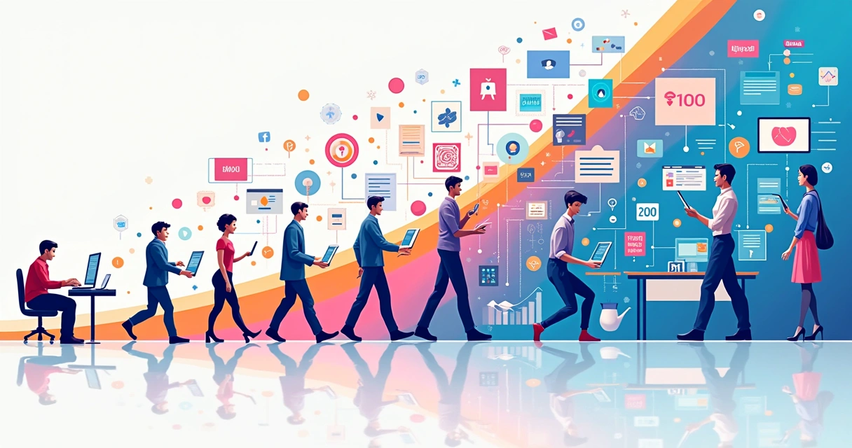 Linha do tempo de evolução do marketing digital 