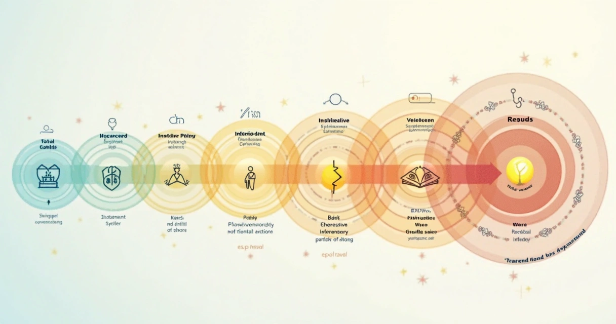 Illustrated diagram showing seven evolutionary levels in relationships 