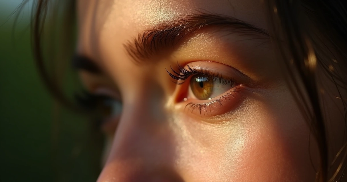 Mãos examinando uma mancha suspeita na pele com luz natural suave, foco em detalhes texturizados da pele e sinal irregular 