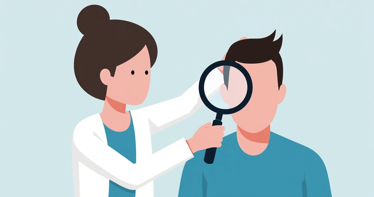 Dermatologista examinando couro cabeludo de paciente em clínica 