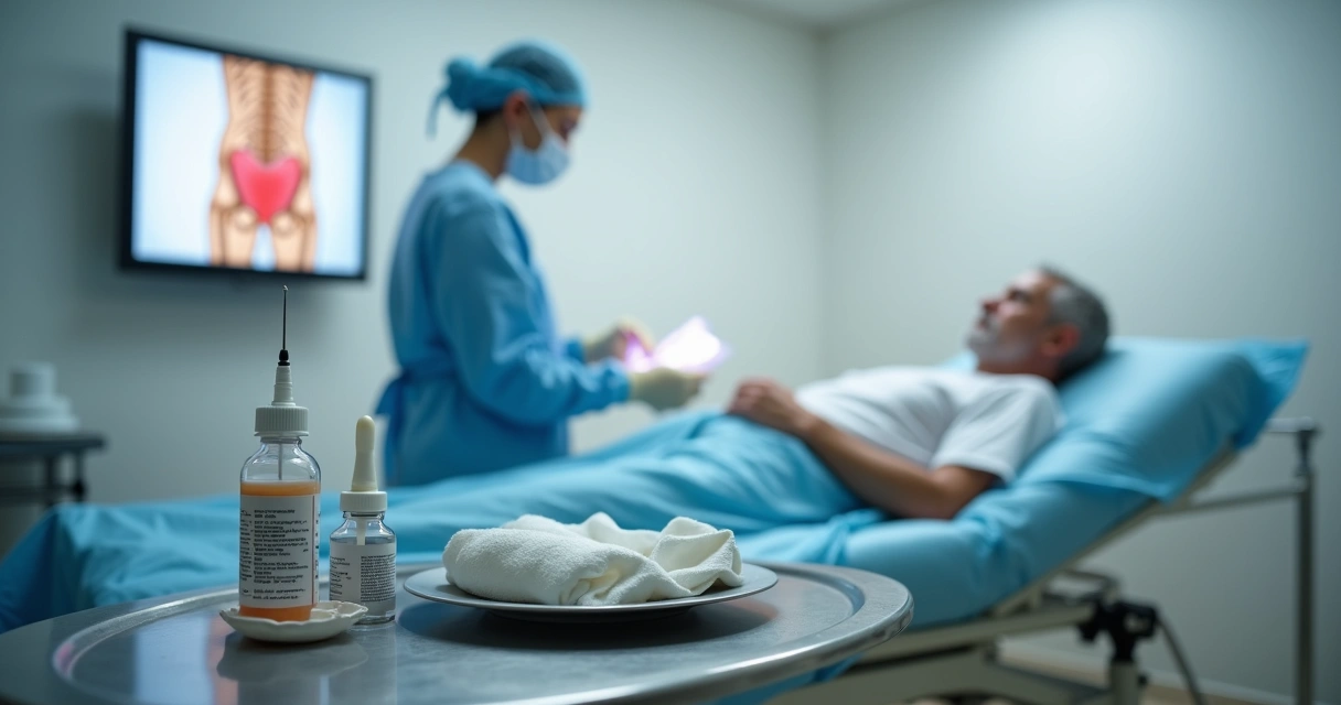 Profissional de saúde analisando exame