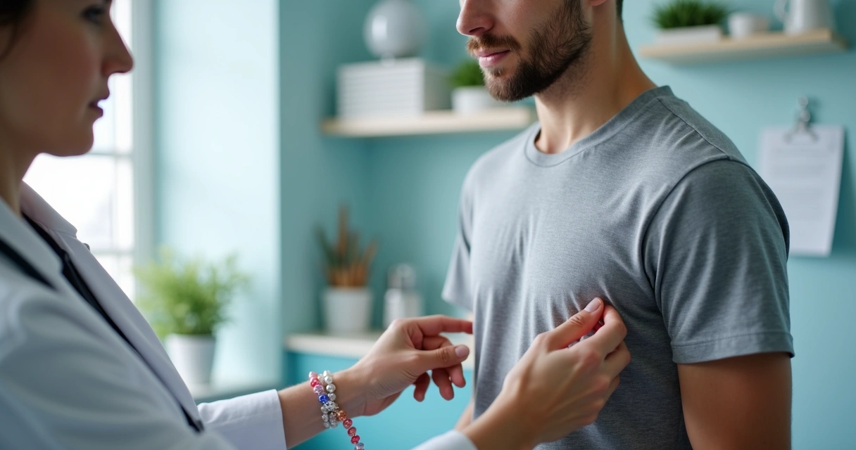 Exame de orquidometria realizado em consultório 