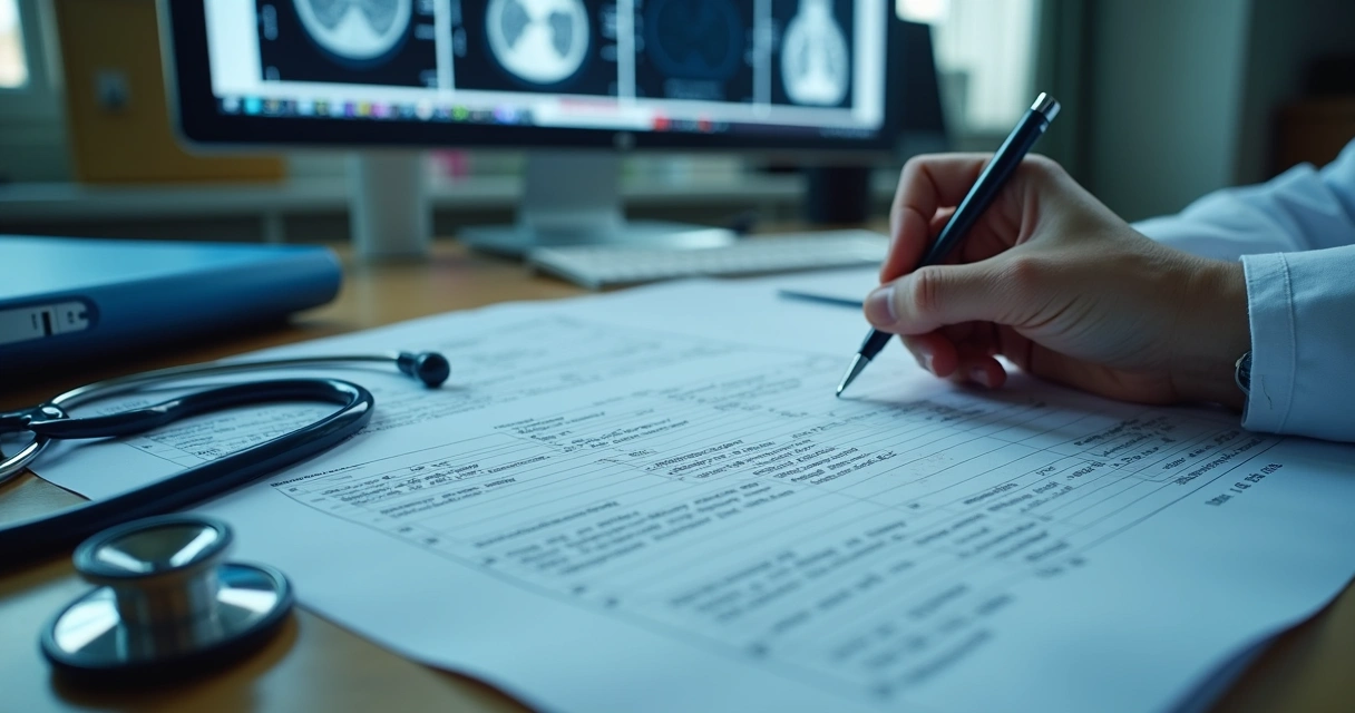 Documentos e exames médicos para lombalgia