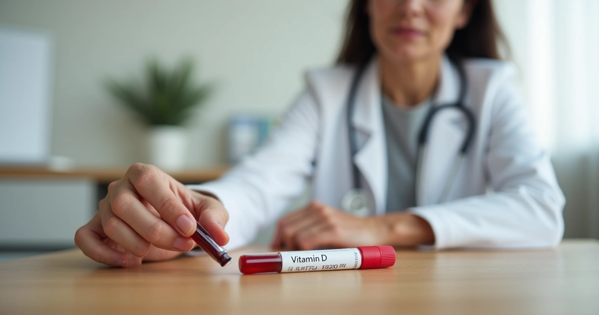 Exame de sangue medindo níveis de vitamina D 