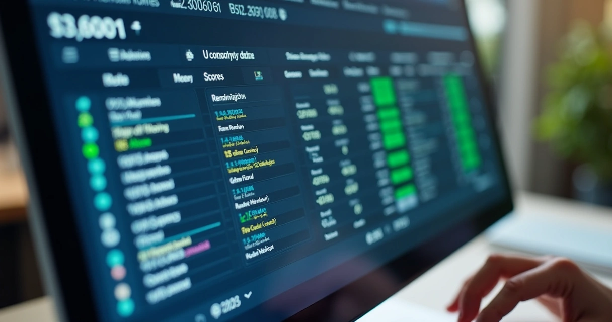 Planilha sendo enriquecida automaticamente em uma tela de computador 