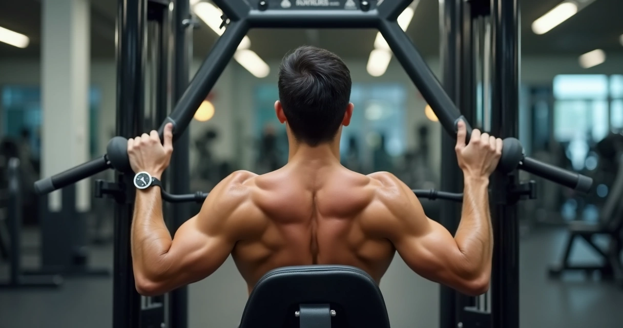 Pessoa executando voador na máquina na academia 