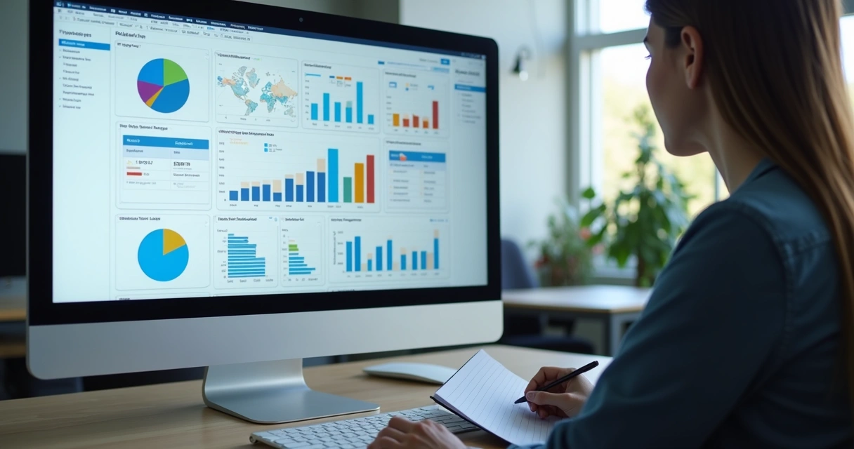 Dashboard de análise de dados de e-commerce com gráficos de vendas e leads 