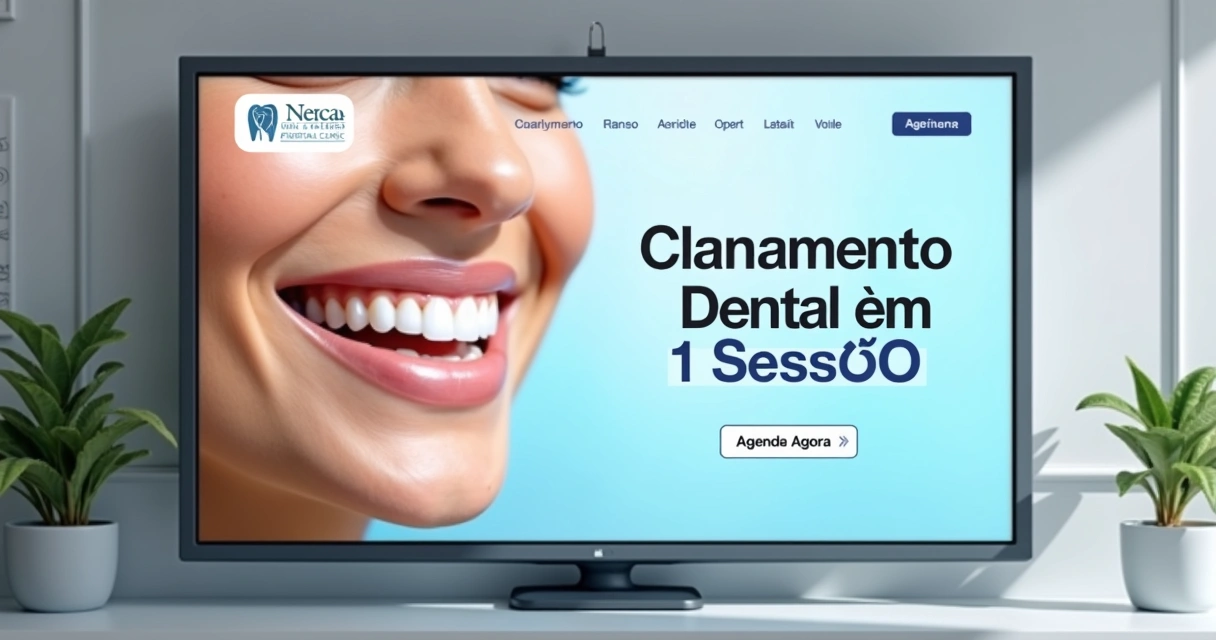 Imagem de anúncio personalizado de clareamento dental para Facebook 