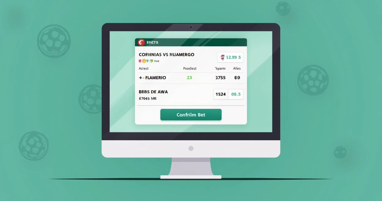 Tela de apostas mostrando Corinthians x Flamengo com opções de odds