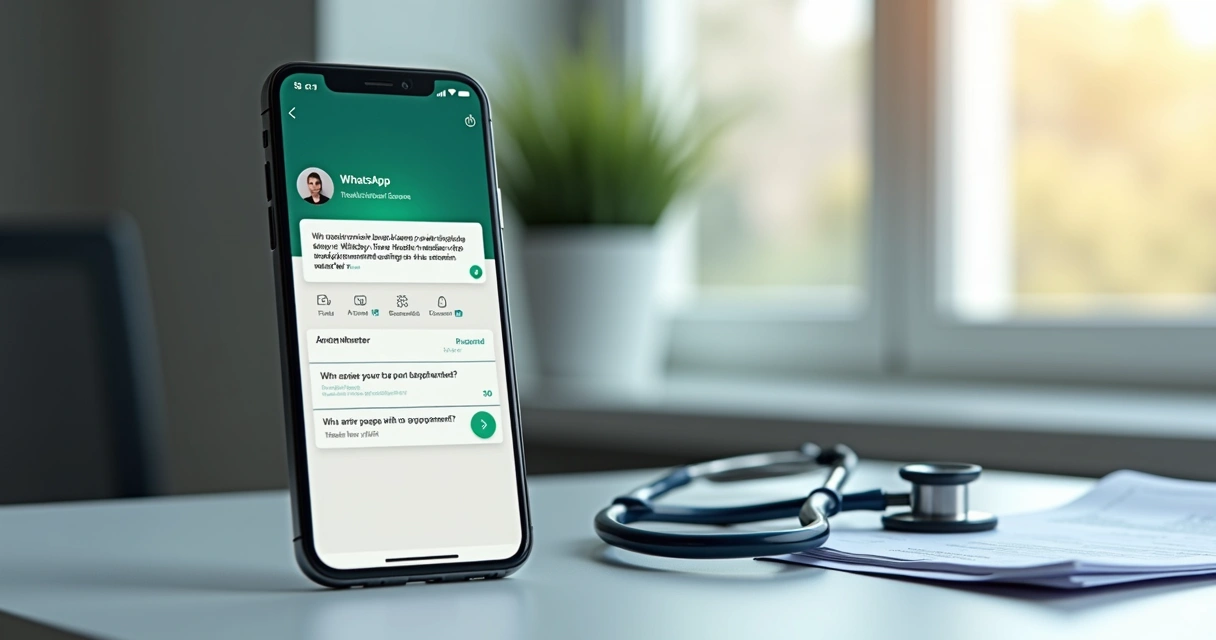 Atendente virtual clínica respondendo paciente no WhatsApp 