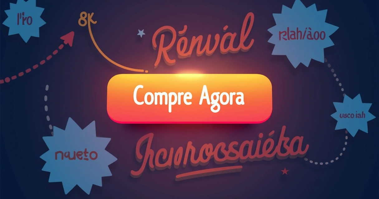 Botão de ação destacado em campanha de vendas online 