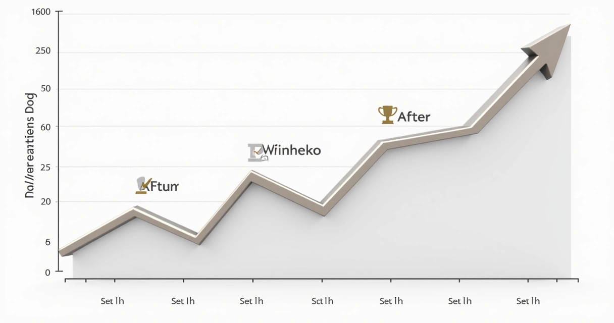 Gráfico mostrando crescimento nas conversões após melhoria em landing page. 