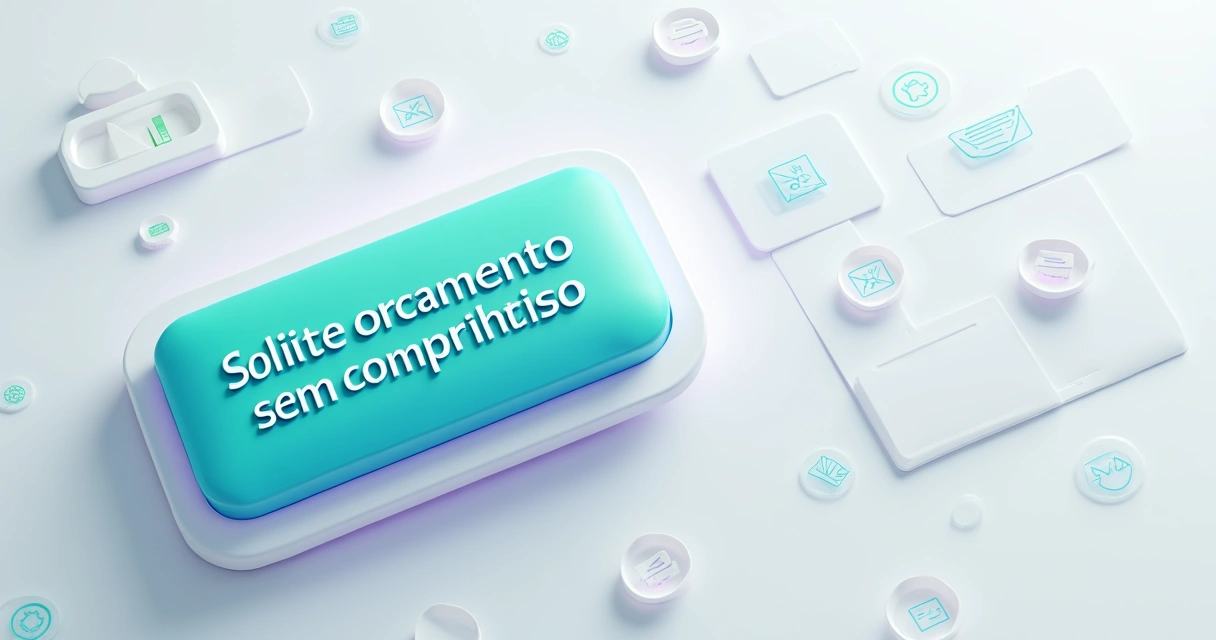 Botão com frase imperativa em destaque na página 