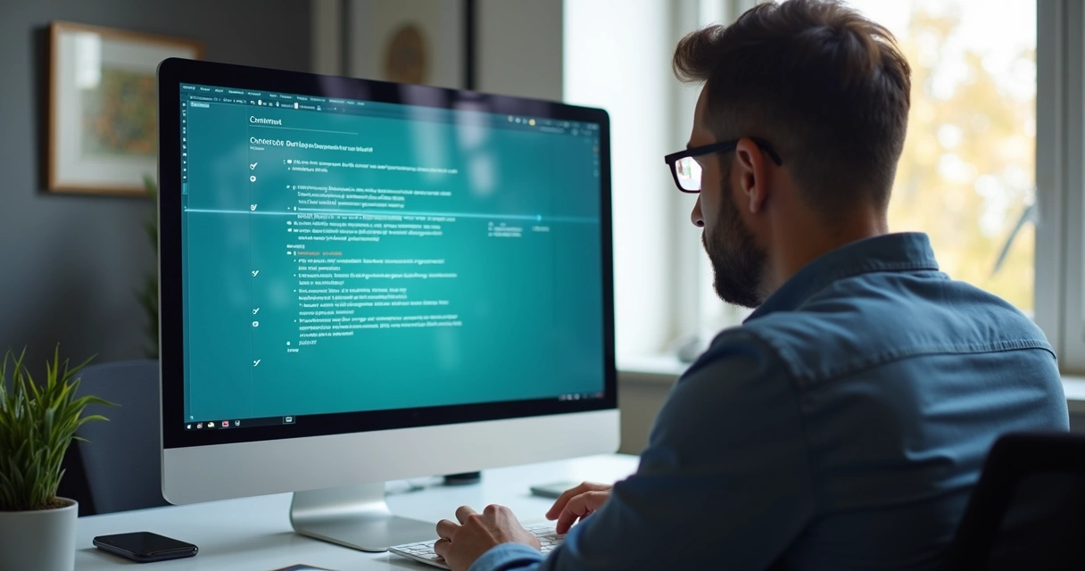 Checklist em formato digital com destaque para campo de comentários 