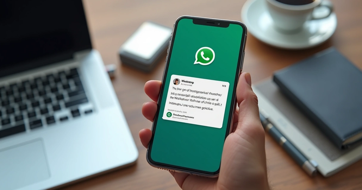 Exemplo de mensagem de negócios em lista do WhatsApp. 