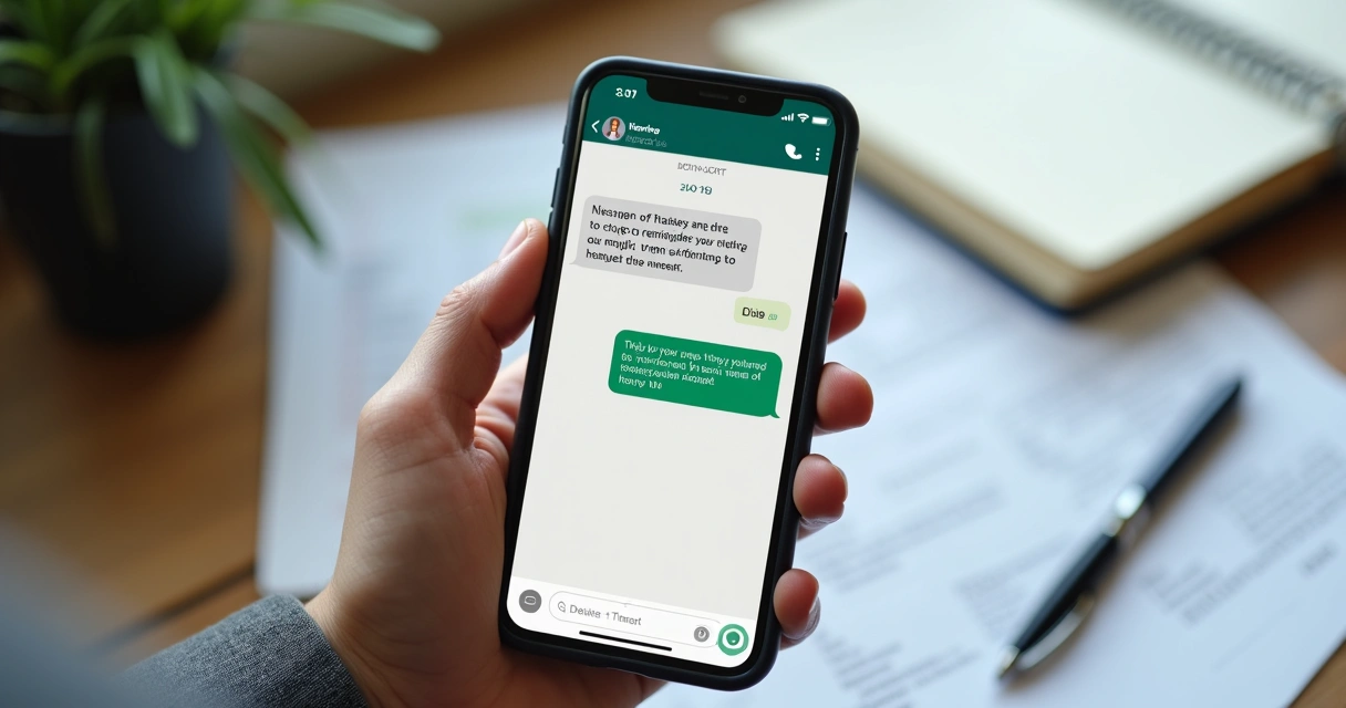 Exemplo de conversa de cobrança no WhatsApp 