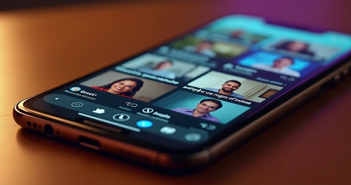 Short podcast clips displayed on a smartphone screen
