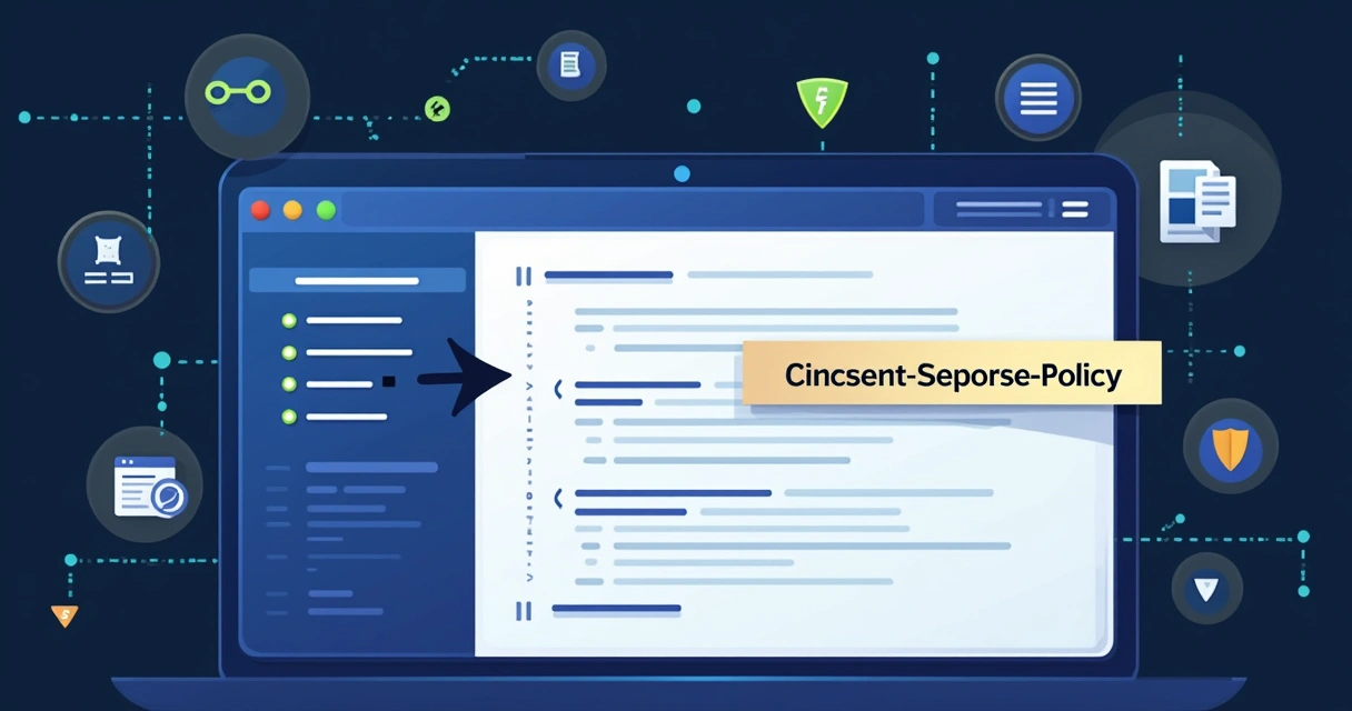 Exemplo visual de configuração de CSP nos headers HTTP. 