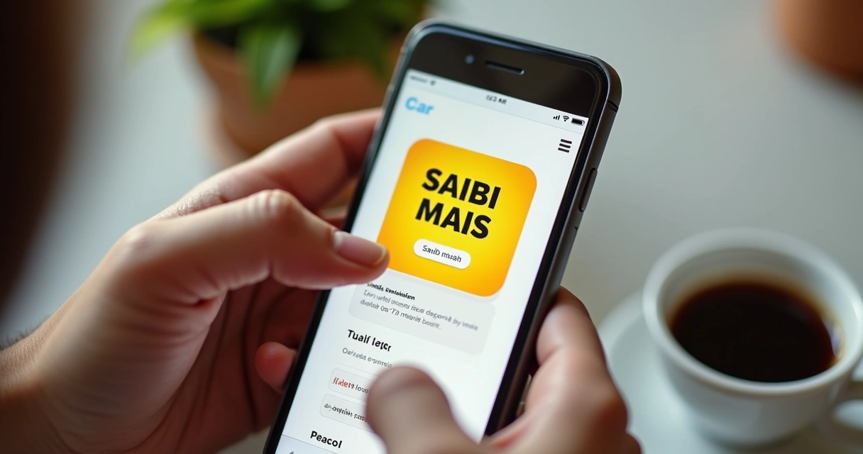 Exemplo de botão de CTA claro em site responsivo 