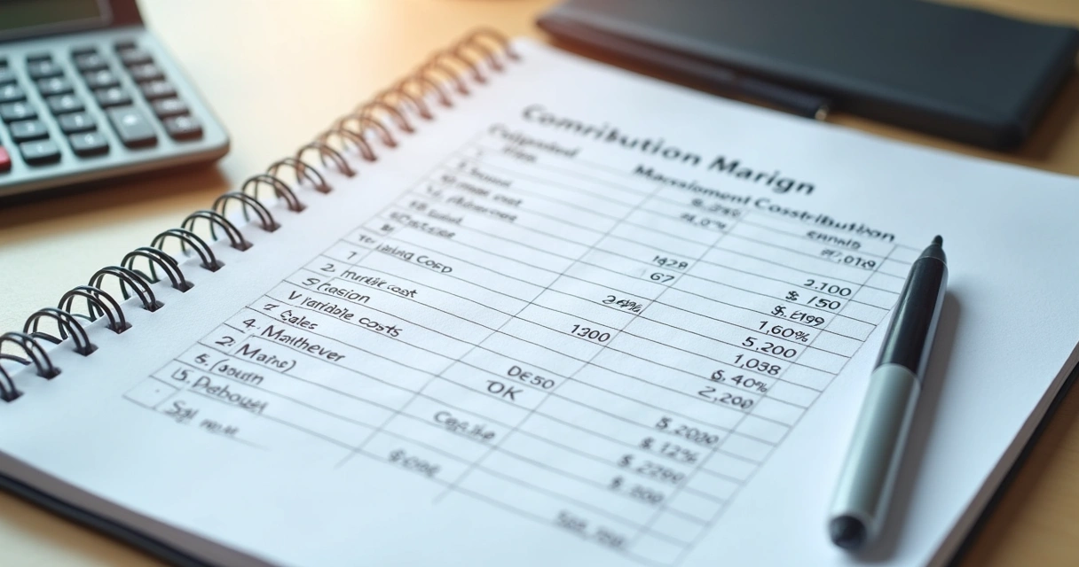 Simulação de planilha com custos fixos, variáveis e margem de contribuição 