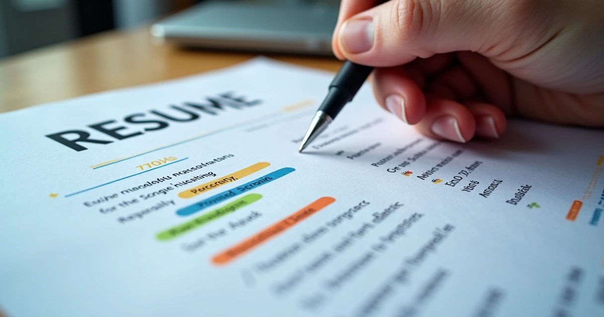 Exemplo de currículo com resultados mensuráveis destacados em cores. 