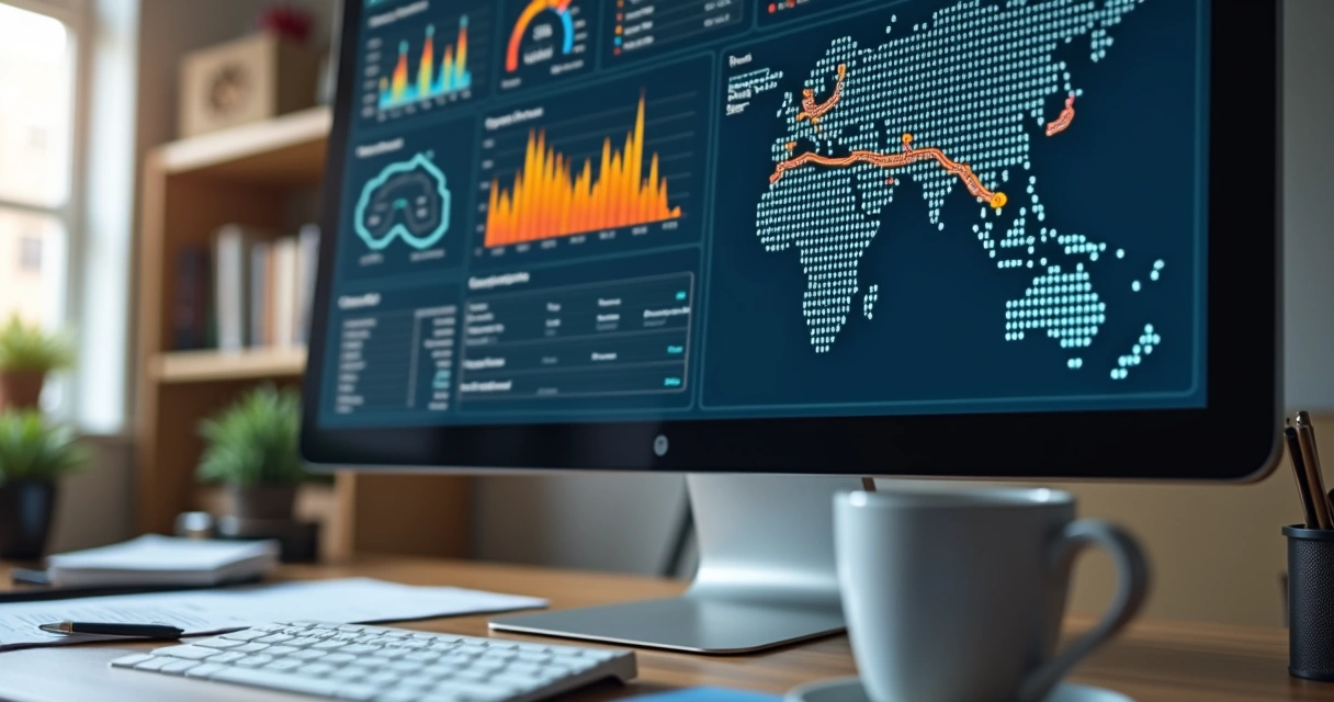 Dashboard operacional mostrando status de estoque e entregas