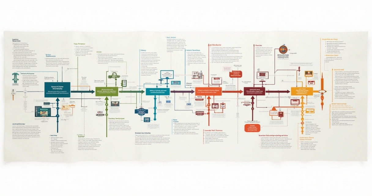 Exemplo de diagrama explicativo com elementos técnicos e setas coloridas 