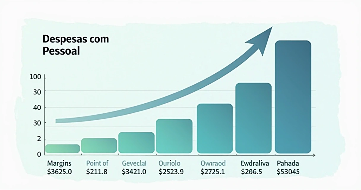 Planilha financeira mostrando cálculo de impacto do salário adicional no DRE 