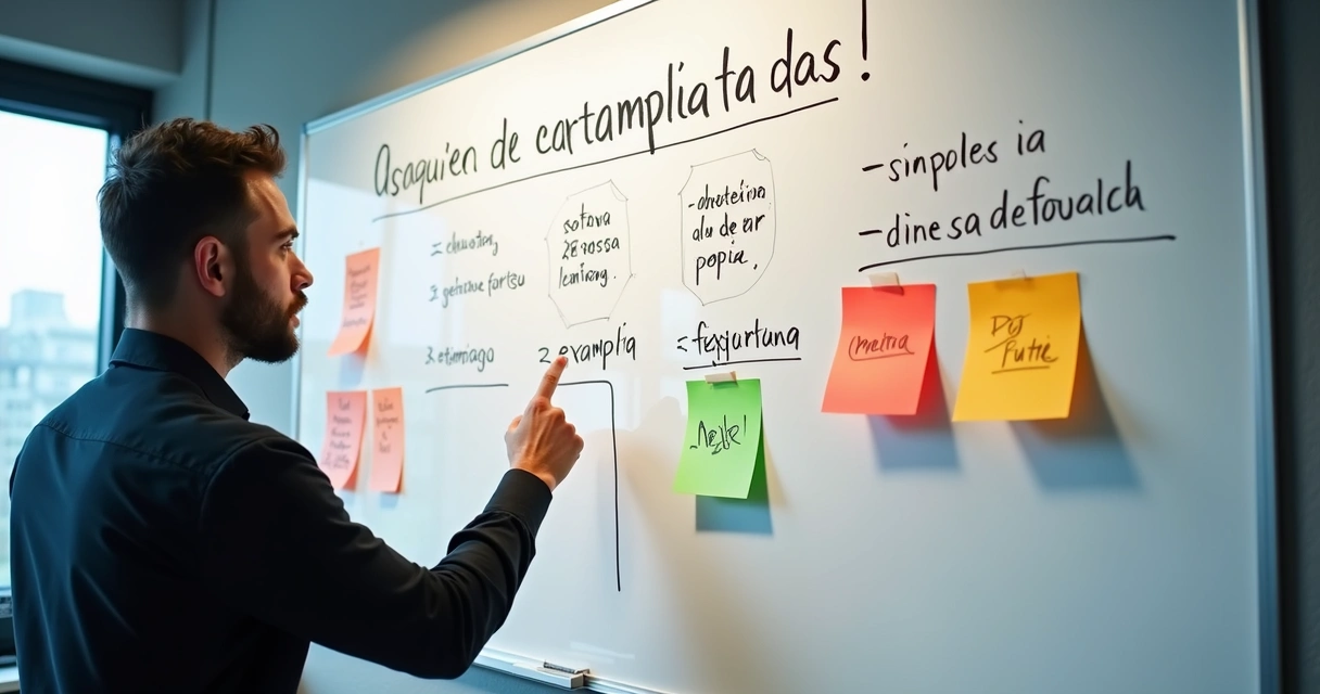 Quadro branco exibindo frases irônicas em português 