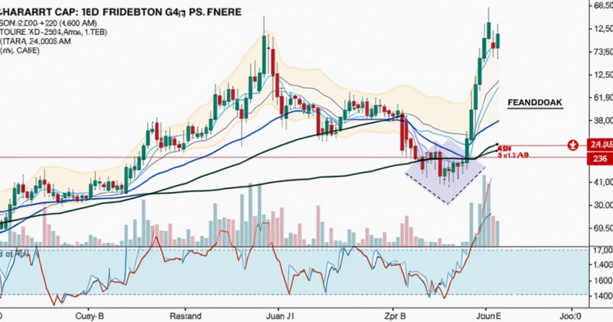 Exemplo de gap de fuga em um gráfico de ação 