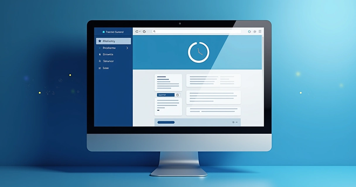 Interface institucional com elementos CSS3 e JavaScript 