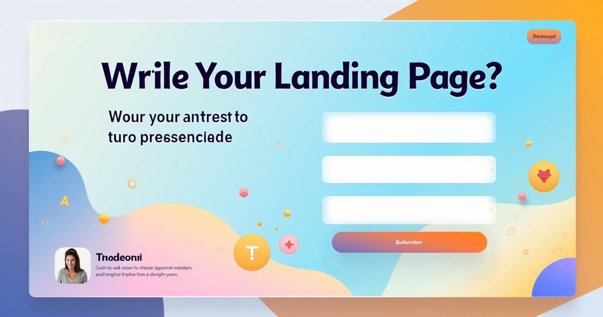 Exemplo de landing page com formulário curto e título forte 