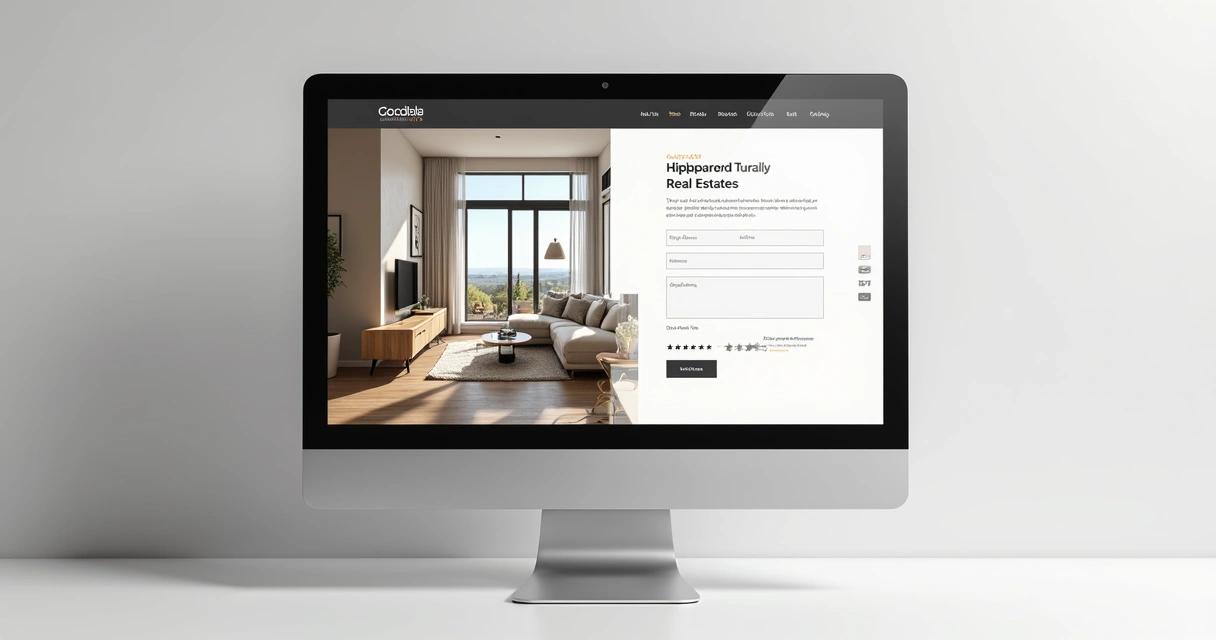 Exemplo de landing page imobiliária moderna 