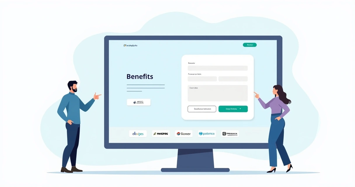Exemplo de landing page B2B com formulário 