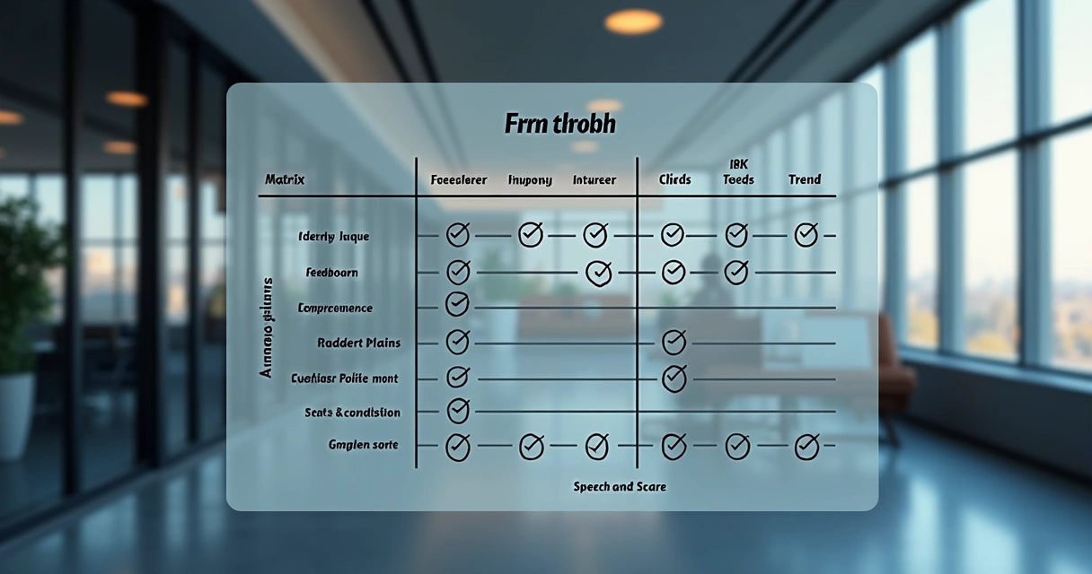 Matriz de scoring de feedbacks no contexto B2B, mostrando diferentes pesos atribuídos a tipos de feedback