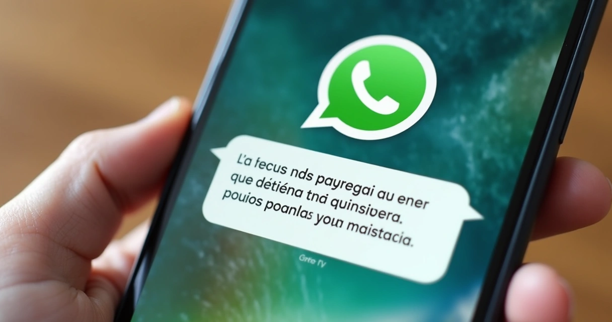 Captura de tela com mensagem simpática de cobrança no WhatsApp 