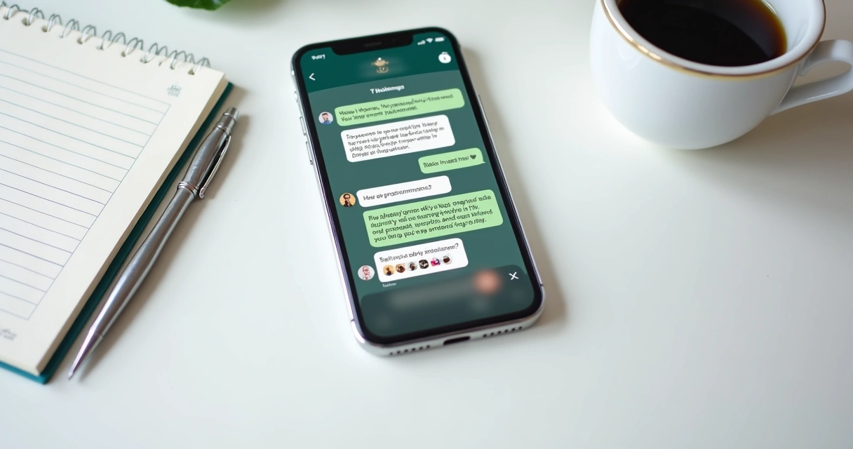 Celular com mensagem personalizada para cliente de vendas
