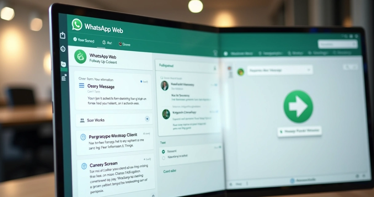 Tela de mensagem de WhatsApp automatizada personalizada 