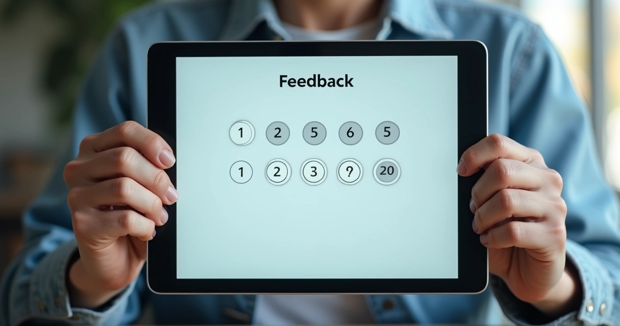 Exemplo de formulário digital coletando nota de satisfação do usuário